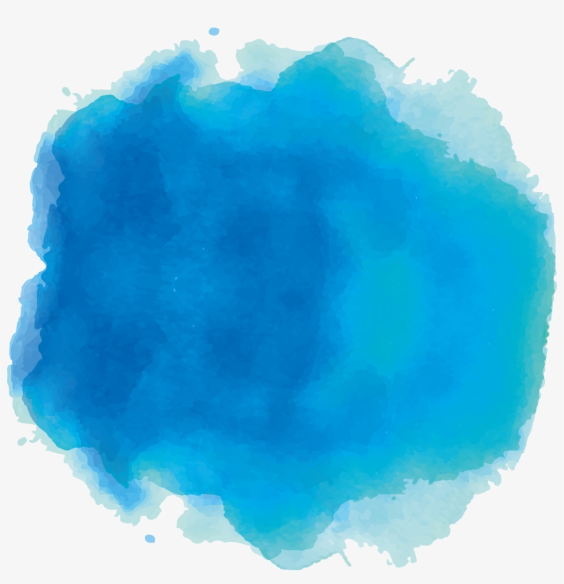 Watercolor Dots Png - Blue Water Paint Png, transparent png download