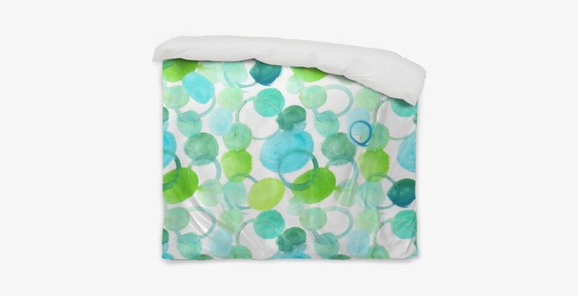 Seamless Pattern With Green And Turquoise Blue Bubbles - Burbujas De Colores Acuarela, transparent png download