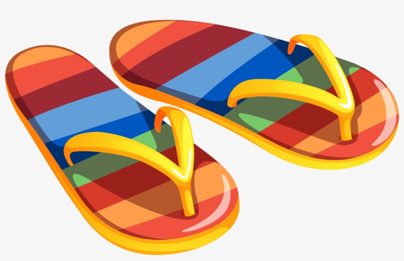 Transparent Beach Flip Flops Png Clipart - Sandal Clipart, transparent png download