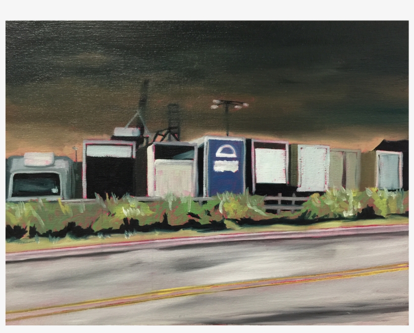 Mathew Tucker Red Hook Truck Oil On Canvas - Travel Trailer, transparent png download