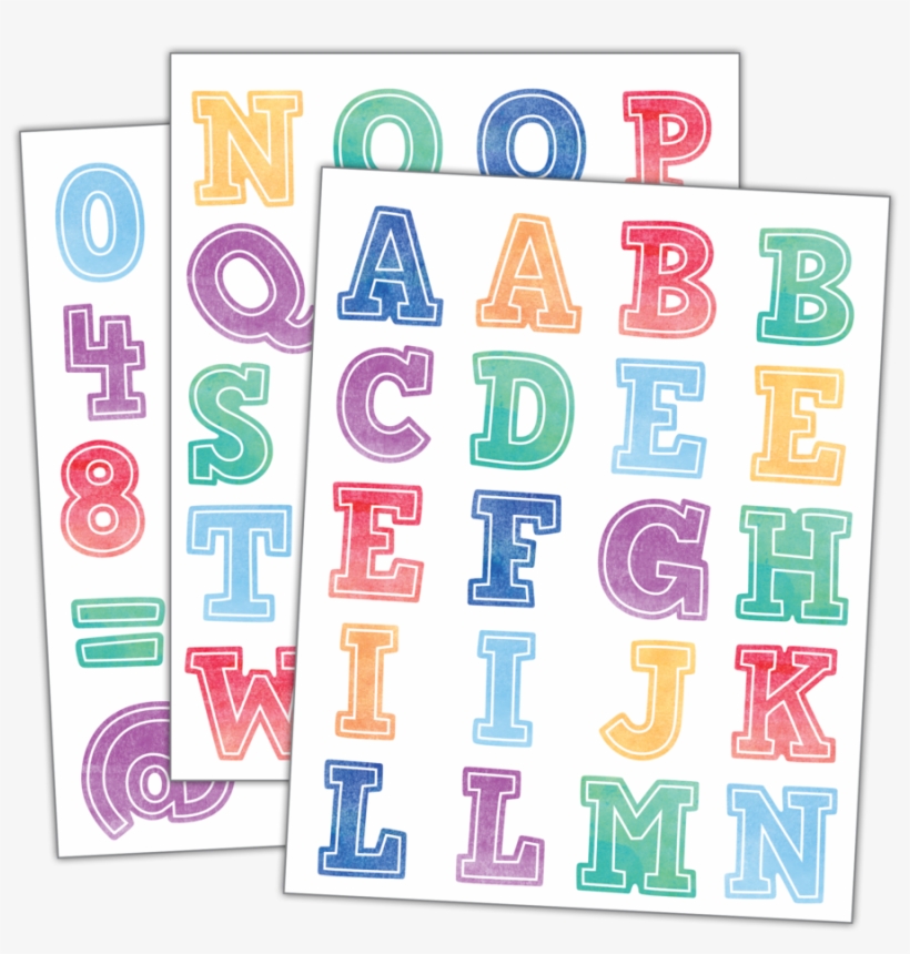Tcr8196 Watercolor Alphabet Stickers Image - Teacher Created Resources Watercolor Alphabet Stickers, transparent png download