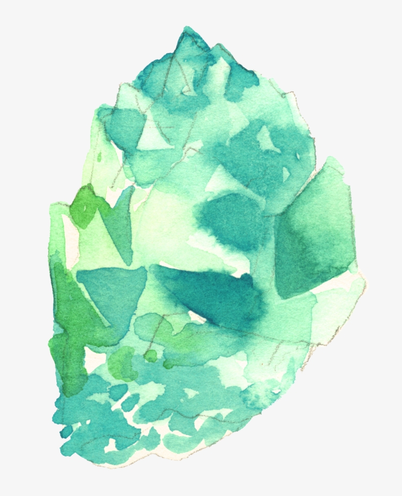 The Power Of Setting Intentionsor Not - Watercolor Gems And Crystals, transparent png download