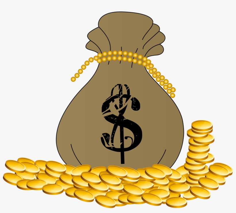 Muscles & Strength Building Formula Plr - Bag Of Coins Clipart, transparent png download