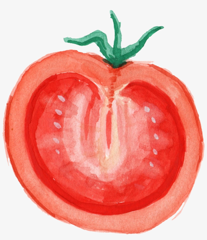 Watercolor Vegetables Png Png Stock - Plum Tomato, transparent png download