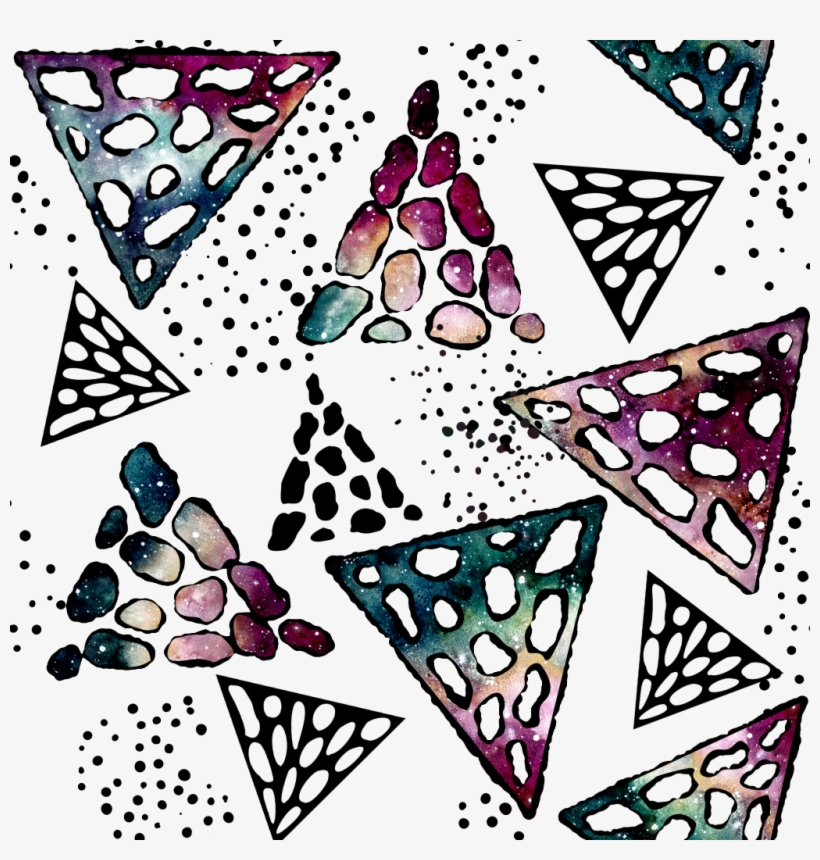Hand Painted Watercolor Triangle Background Png Transparent, transparent png download