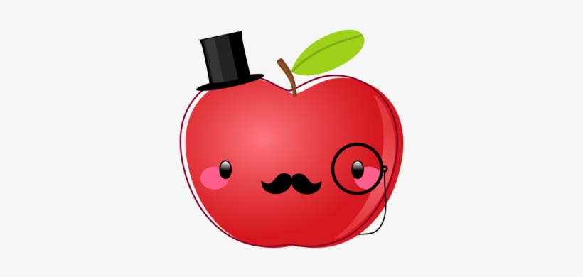 Png Black And White Stock Activities Free Dapper Apple - Cute Apple, transparent png download