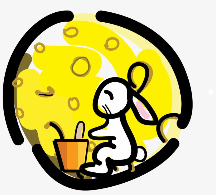 Rabbit On The Moon - Moon Rabbit Mid Autumn, transparent png download