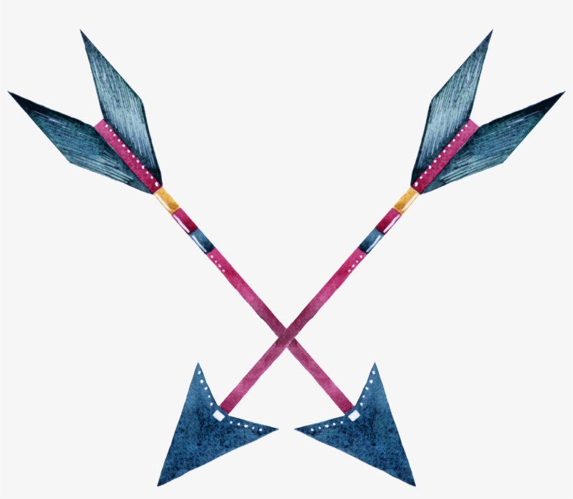 Hand Drawn Arrow Cartoon Watercolor Beautiful Transparent - Watercolor Painting, transparent png download