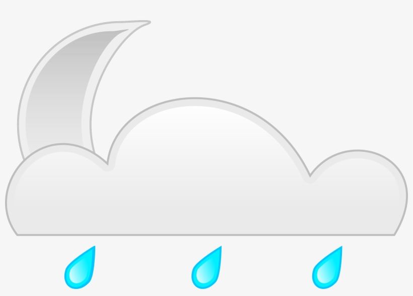 Moon Clipart Rain - Rain Clip Art, transparent png download
