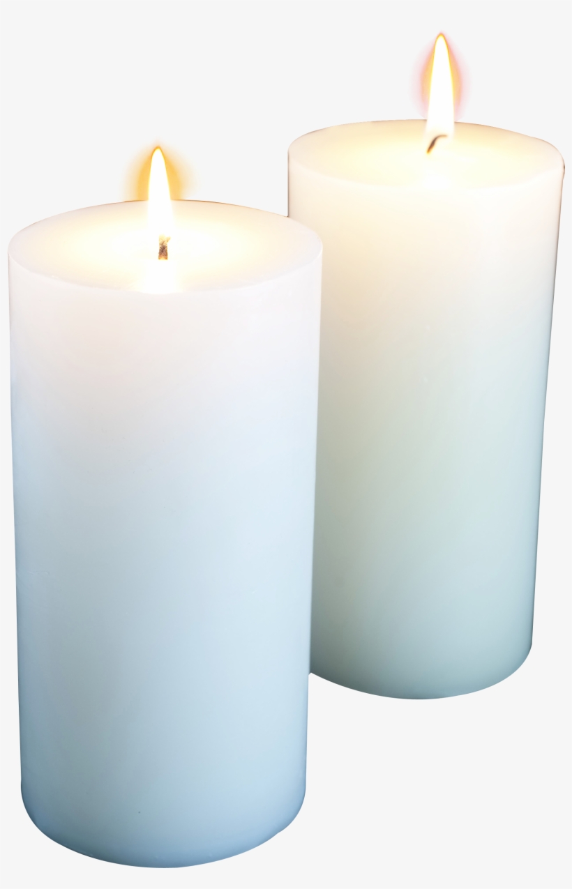 White Candles Burning, transparent png download