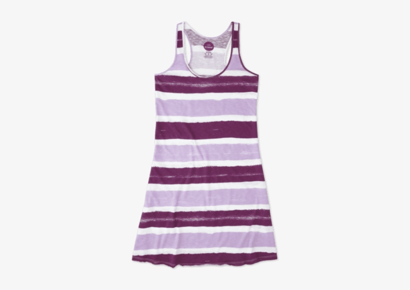 Life Is Good Watercolor Racerback Dress On Deep Plum, - Active Tank, transparent png download