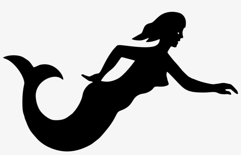 Drawing Silhouette Ariel Watercolor Painting - Sirena Vector Png, transparent png download