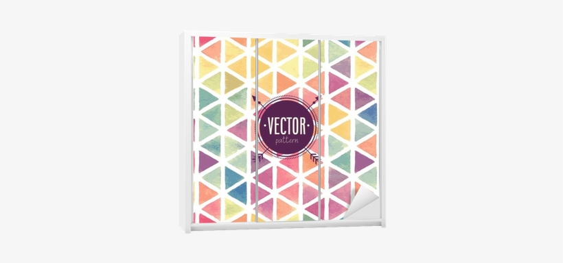 Vector Watercolor Seamless Pattern - Papel De Parede De Triângulos Coloridos, transparent png download