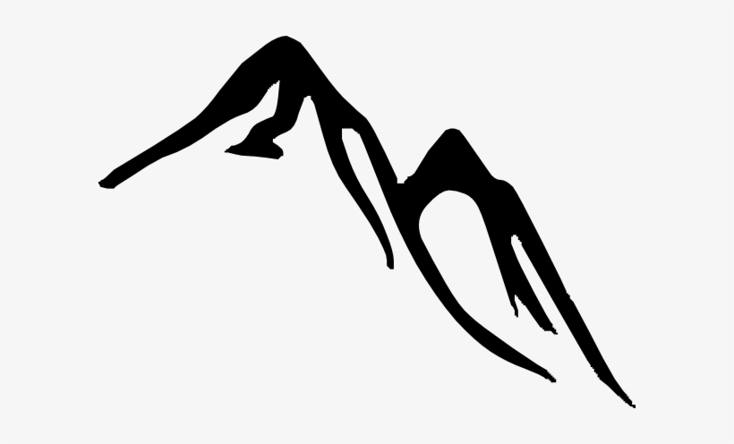 Free Mountain Clipart Black And White Image - Mountain Clip Art Free, transparent png download