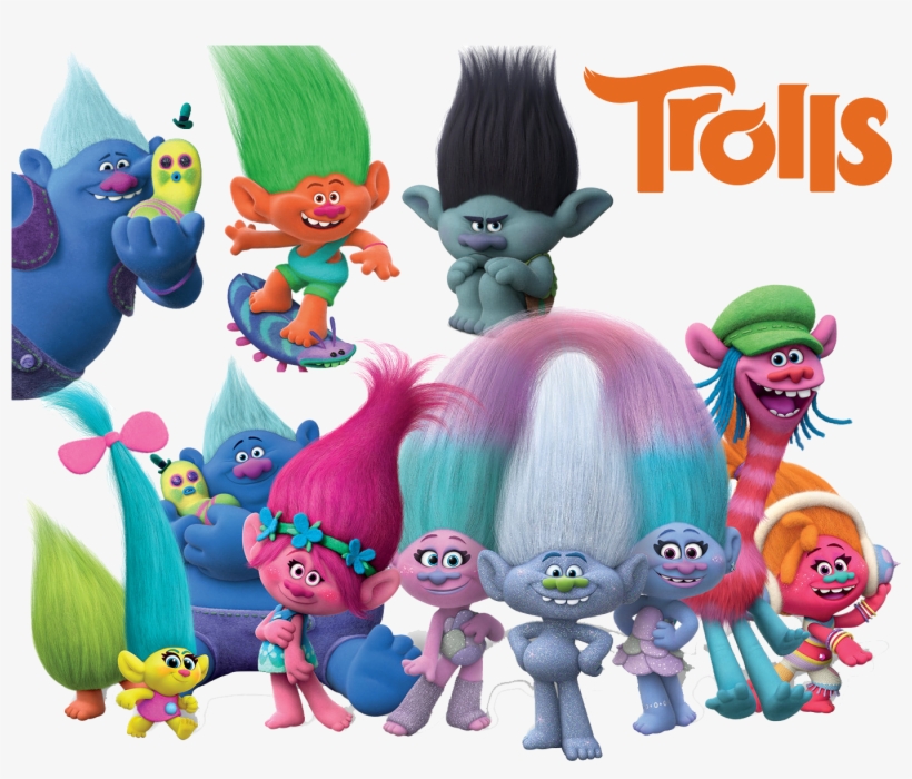 Trolls Movie Cake Toppers, transparent png download