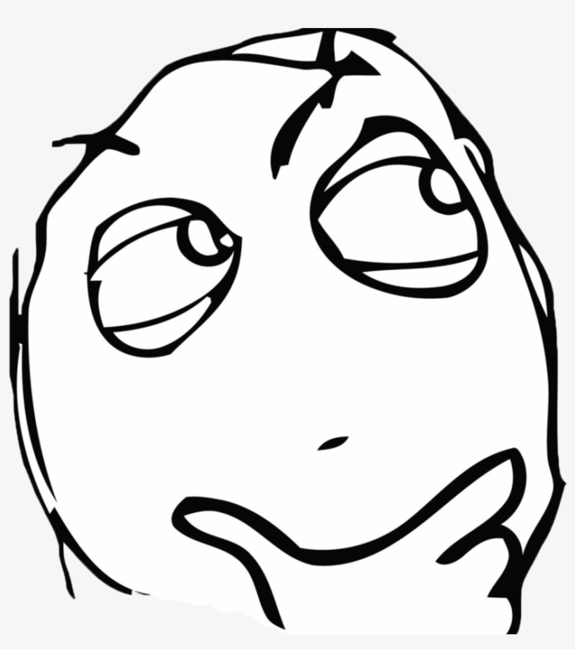 Face White Black Eyewear Line Art Black And White Facial - Thinking Meme Face Png, transparent png download