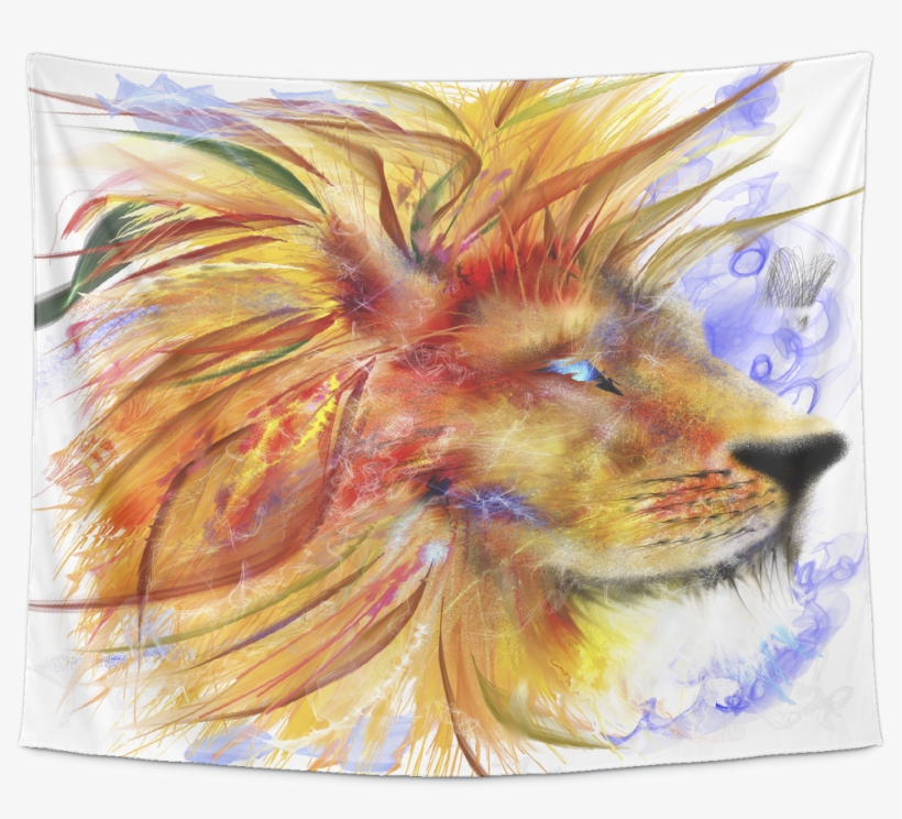 Electric Lion Tapestry, transparent png download
