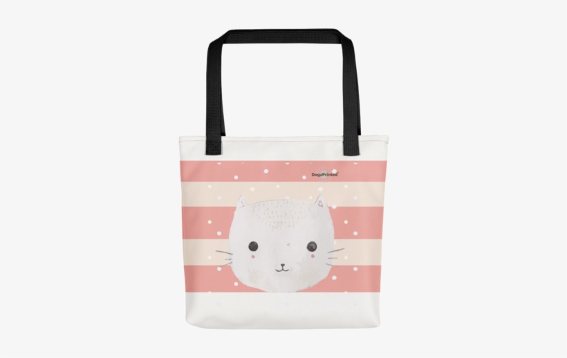 Watercolor Cat Face - Tote Bag, transparent png download