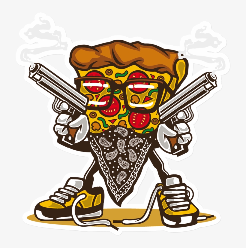 Sticker That Kick Ass Pizza Gangster - Gangsta Pizza, transparent png download