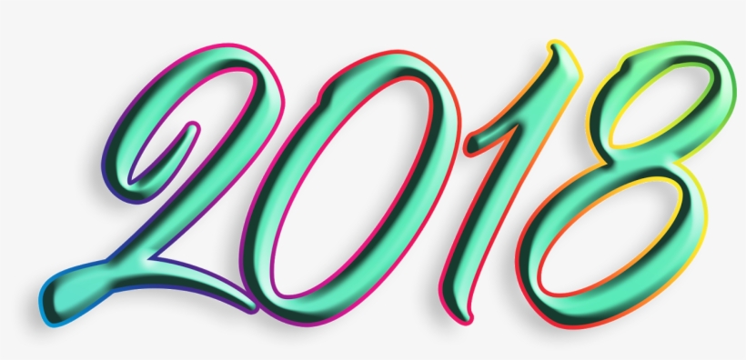 Happy New Year 2018 4k Wallpapers And Happy New Year - Calligraphy, transparent png download