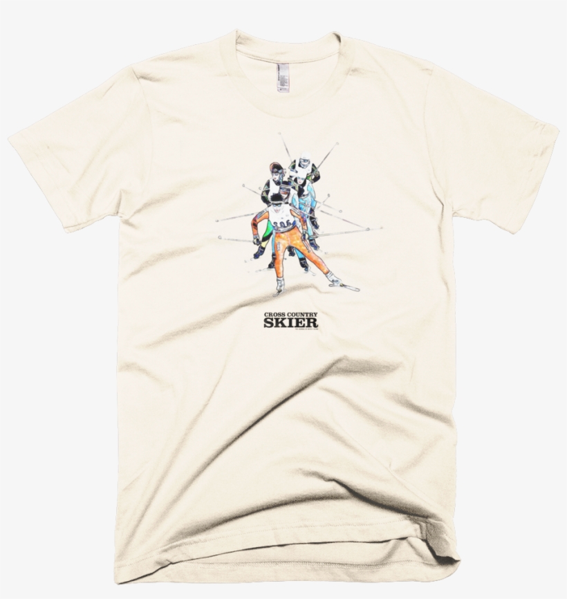 Cross Country Skier Watercolor T <br> - T-shirt, transparent png download