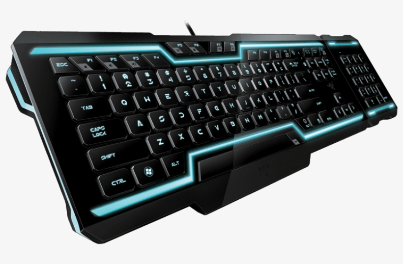 Razer Tron Keyboard Png - Ultra Low Profile Mechanical Keyboard, transparent png download