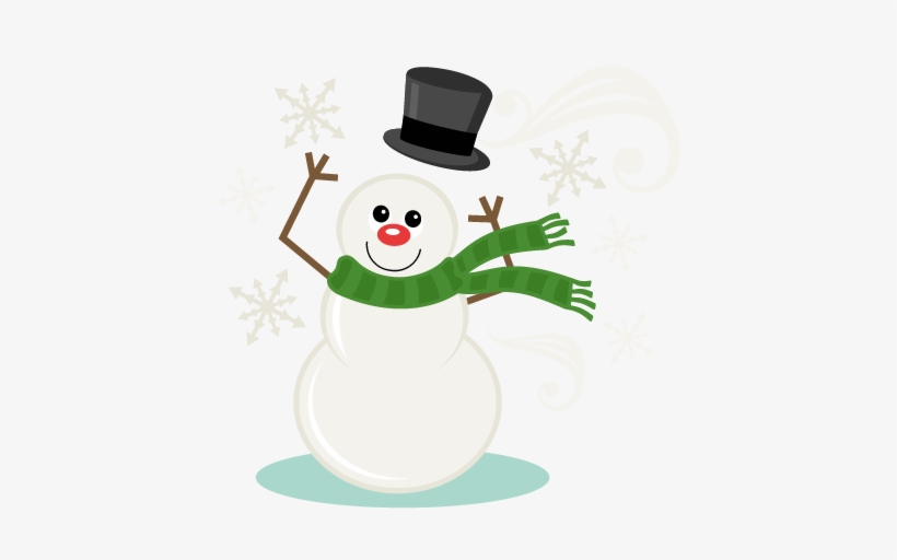 Windy Snowman Svg Scrapbook Title Winter Svg Cut File - Miss Kate Cuttables Cold, transparent png download