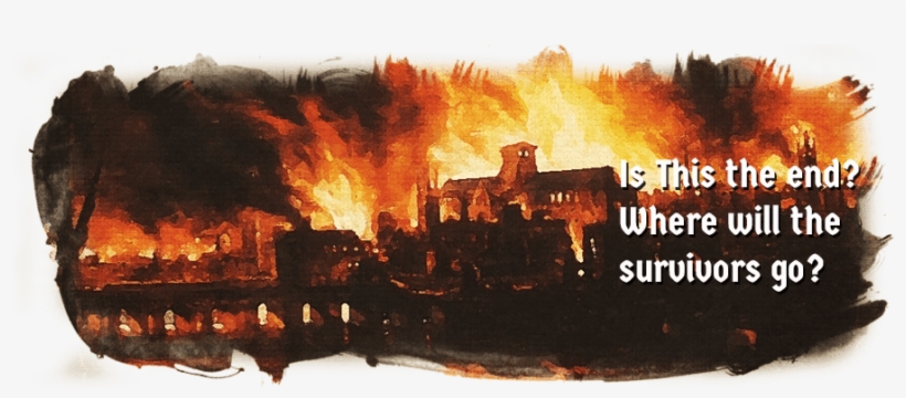 Welcome To Solar - Great Fire Of London In 1666 (oil On Panel), transparent png download