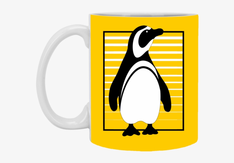 Penguin Stripes White Mugs - Clip Art, transparent png download