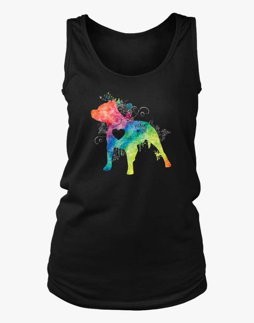 Pitbull Love Watercolor Zen T-shirt - Alien Halloween Costume Shirt Funny Ufo Easy, transparent png download
