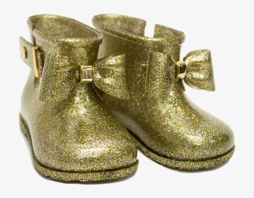 Rain Boot - Gold Glitter, transparent png download