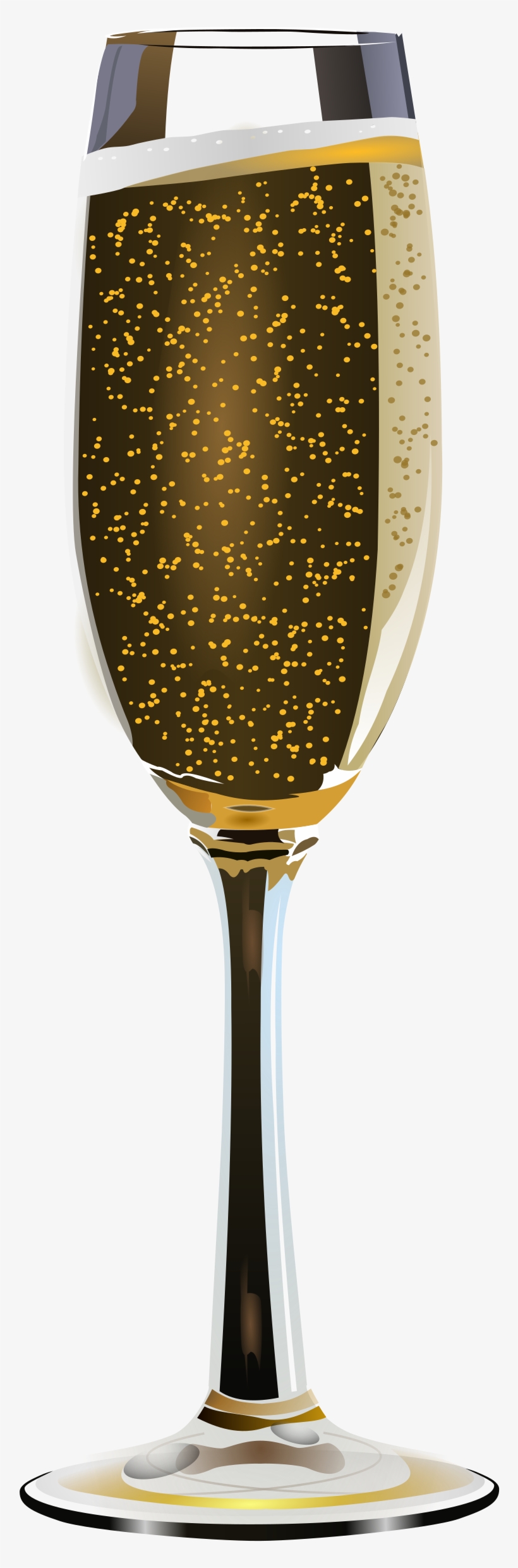 New Year Clipart Champagne Bottle Glass - Champagne Glases Clip Art, transparent png download