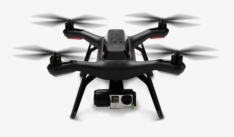 Graphic Black And White Library Drone Transparent Hd - 3dr Solo Aerial Quadcopter, transparent png download