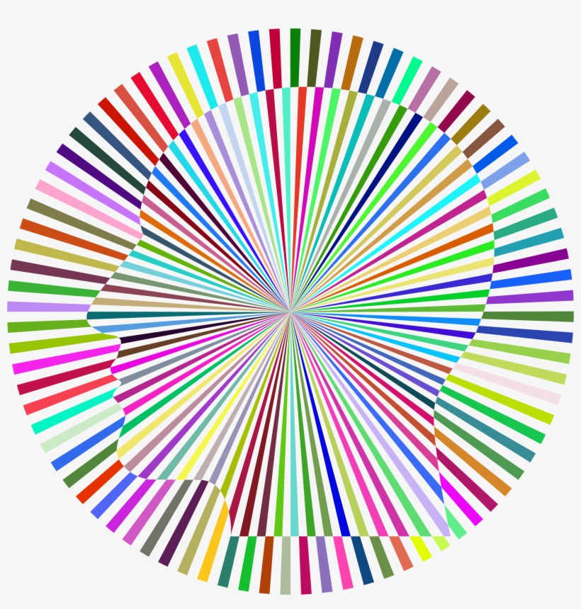 This Free Icons Png Design Of Prismatic Man Head Sunburst, transparent png download