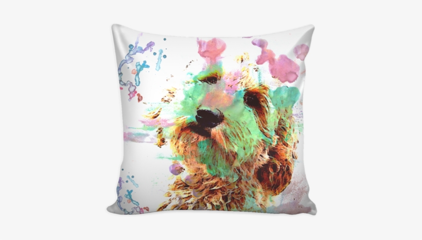 Watercolor Doodle Puppy Pillow With Insert - Media Militia Sampler Image Pack, transparent png download