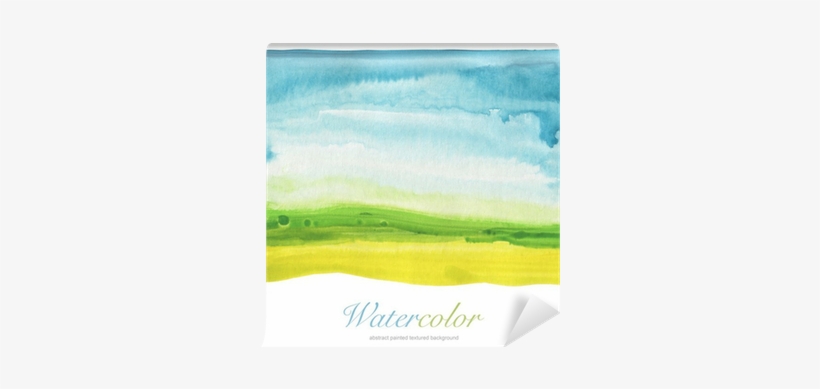 Abstract Watercolor Hand Painted Landscape Background - Painting, transparent png download