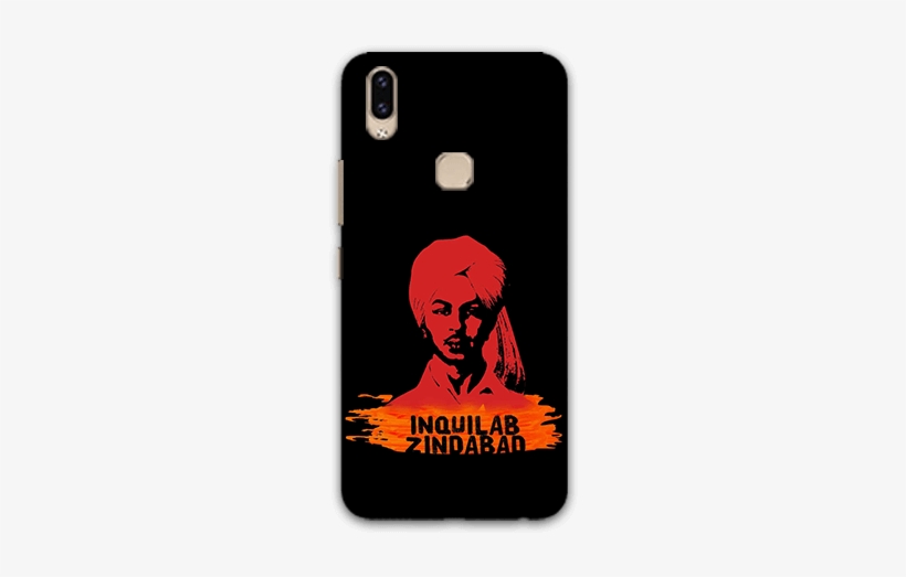 Inquilab Zindabad Bhagat Singh Vivo V9 Mobile Back - Mobile Phone, transparent png download