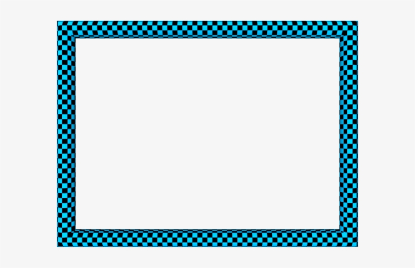 Blue Black Funky Checker Rectangular Powerpoint Border - Junie B. Jones Third Boxed Set Ever!, transparent png download