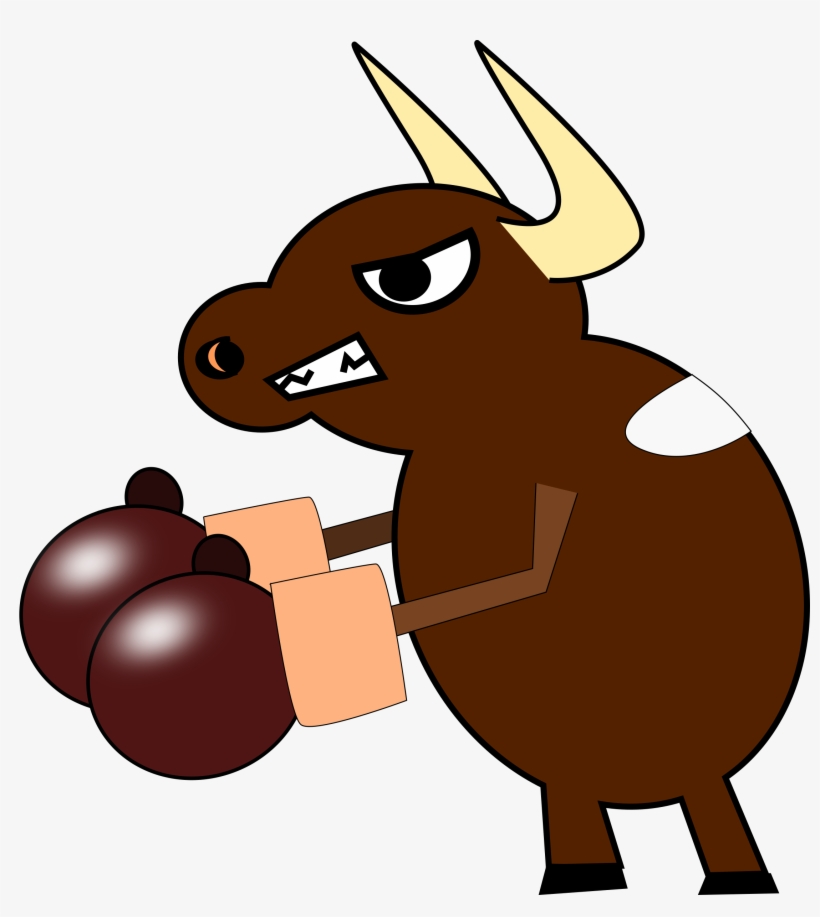 Bull Fights - Cow With Boxing Gloves, transparent png download