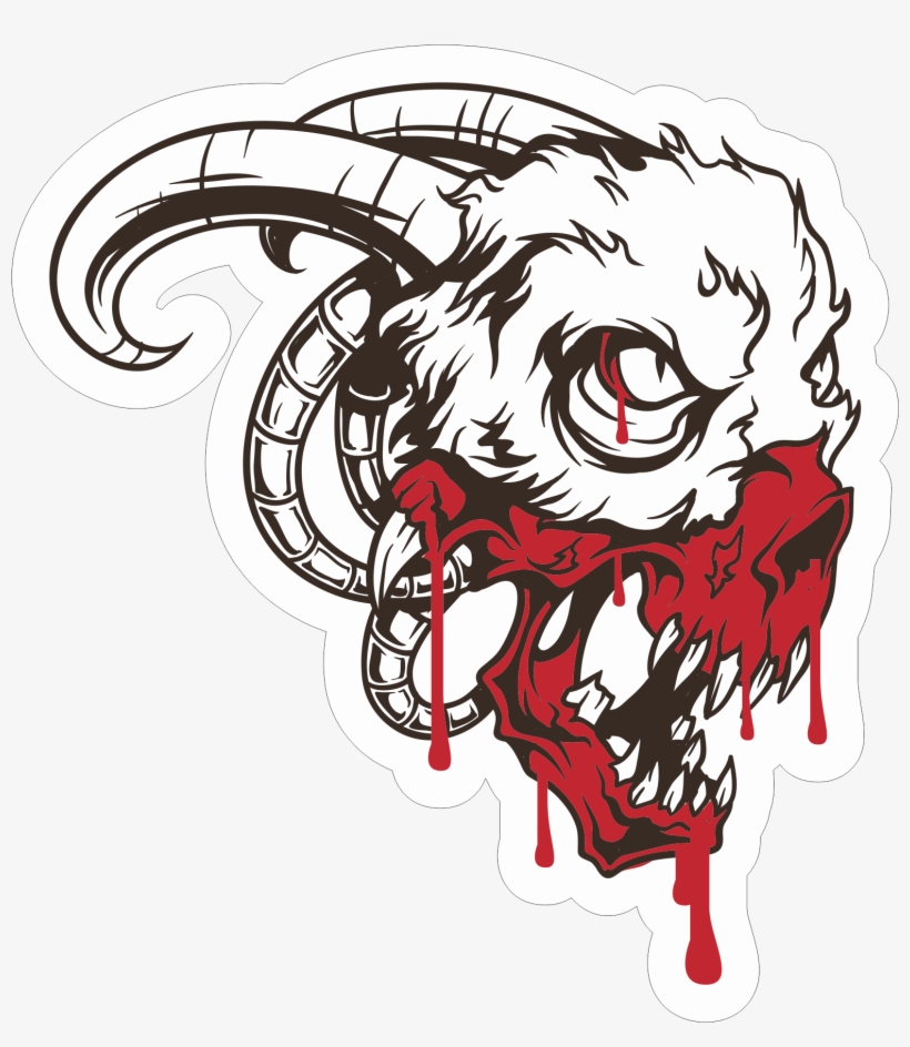 Blood Skull Sticker - Scary 2 Unisex T-shirts, transparent png download