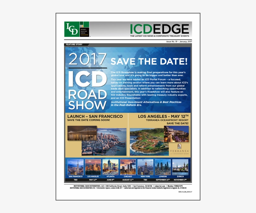 Icd 2017 Roadshow Save The Date - Gadget, transparent png download