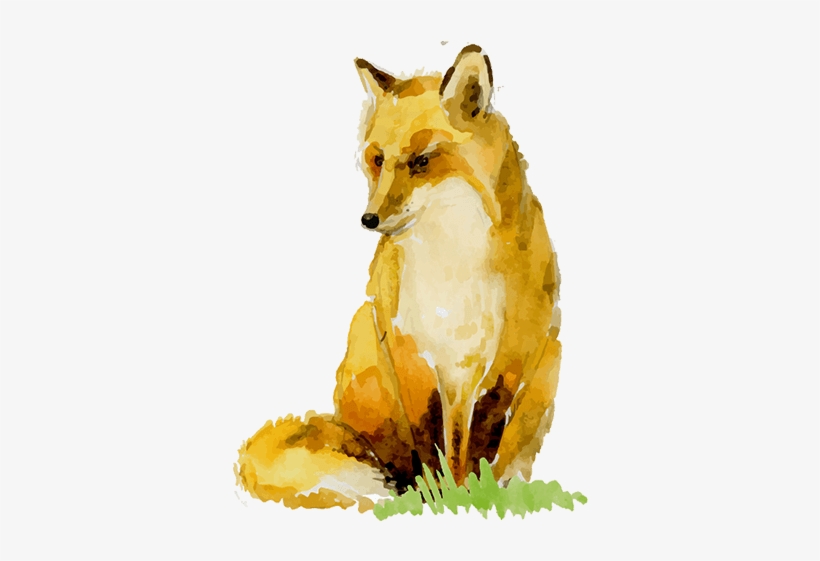 Fox2 - Watercolor Painting, transparent png download