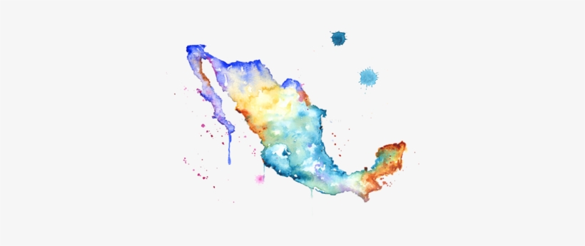 Il 570xn - 803235615 L6ff - Map Of Mexico Water Color, transparent png download