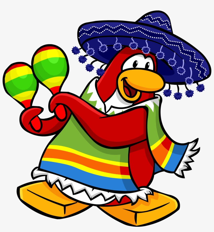 Cinco De Mayo Penguin - Club Penguin Penguin Happy, transparent png download