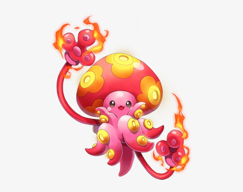 Dancing Fire Jellyfish Transparent - Cartoon, transparent png download