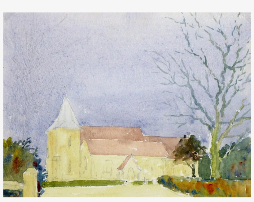 Watercolor Of Church, transparent png download