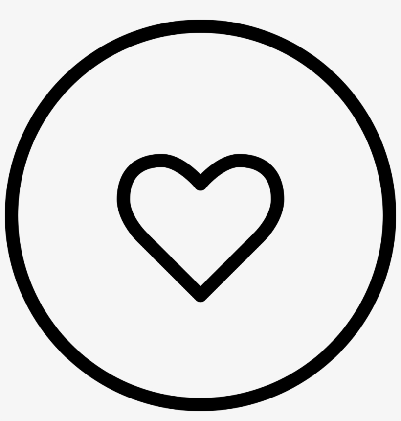 Like Heart Circular Outlined Button Comments - Tick Arrow, transparent png download