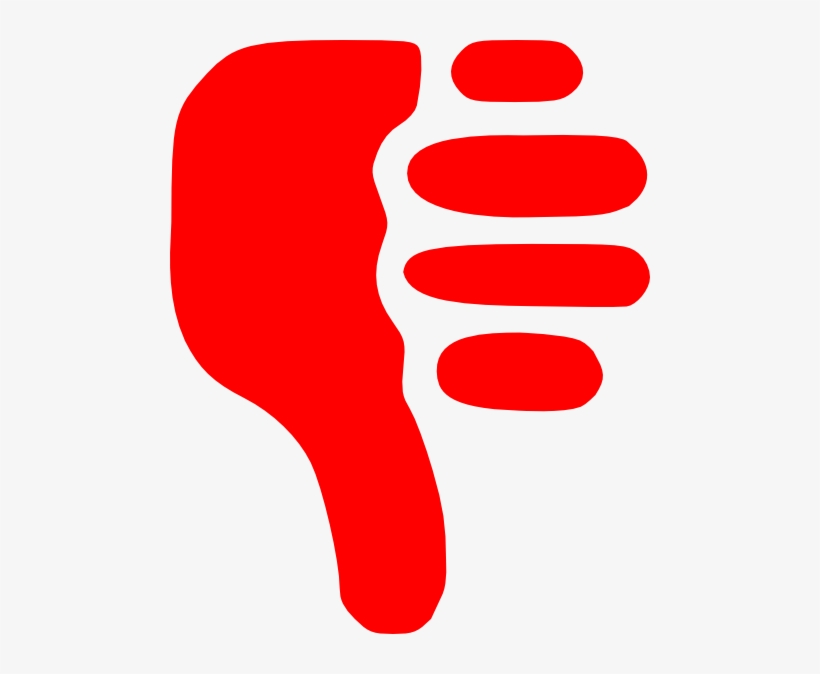 Codes For Insertion - Red Thumbs Down No Background, transparent png download