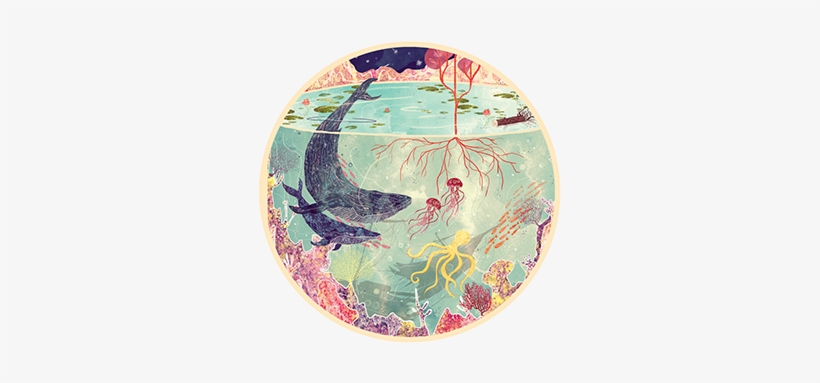 Artwork - Fear And Adventure Two World Ocean Galaxy Lunch Bags, transparent png download
