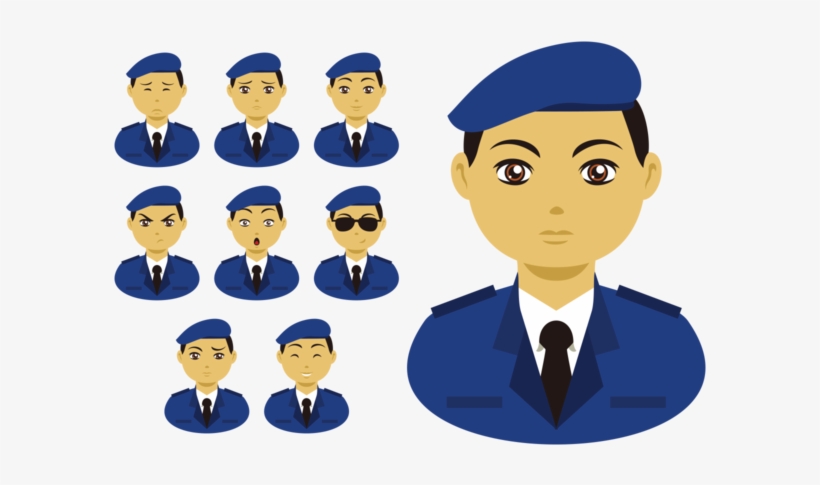 Brigadier Emotions Expression Vector - Expression Vector, transparent png download